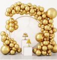 50Pcs Gold Metallic Balloons |Golden Balloons For Decoration| Golden Balloon Decoration For Birthday. 