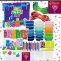 Jumbo Slime Activity Kit – 24 Slime Cups + 12 Glitter Bottles + 10 Orbeez Animals & 500 Orbeez Balls + 3 Clay Mitti Pieces + 10 Ice-Cream Sticks + 50 Water Balloons + 3 Foam Clay | China Matti DIY Craft & Sensory Play Set for Kids (Box Not Included) 4). 
