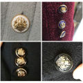 10pcs British College Style Suit Buttons Vintage Pattern Golden Coat Jacket Buttons Sewing Accessories Handmade DIY Shirt Button. 