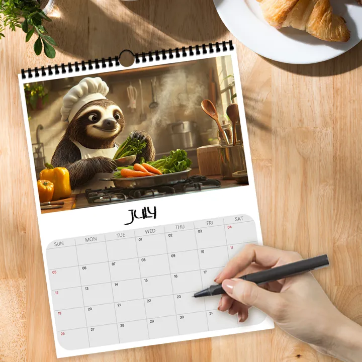 1pc%202026%20Hanging%20Calendar,Sloth%20Humanized%20Design,12%20Beautiful%20Patterns,Wall%20Calendar,Perfect%20Gift%20for%20Birthdays,%20Christmas%20-%20Image%205