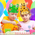 12pcs/set Jungle Animal Paper Hats Safari Party Decor Happy Birthday Party Decorations Kids Jungle Wild One Baby Shower. 