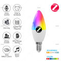 E12 E14 Base Zigbee Smart Candle Bulb lamps Led RGB Light 110 220V Led RGBCW Voice Control Works With Alexa Echo Plus Show 10. 