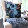S-Stitch Cartoon Anime Pillow Case Square Pillow Bedroom Sofa Leisure Comfort Cushion Car Living Room Home Decoration 40X40. 