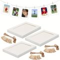 Paper Photo Frame 10pcs Kraft Hanging Picture Frames Display For Baby Photo Frame For Home Wall Decor with Free clips & twine. 