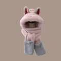 Winter New Outdoor Fox Warm Ear Protection Scarf, Furry and Fashionable One-Piece Plush Hat. 