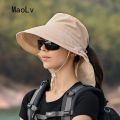 Summer Hat Women Outdoor UV Anti Neck Protection Sun Visor men Fishing Hiking Wide Brim Shawl Sunscreen Ponytail Cap undefine. 