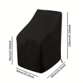1pc Premium Waterproof Stacking Outdoor Chair Cover - Durable 210D Cloth Lounge Chair Protector with Weather Protection. 