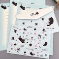 Splashing Ink Love Cat Envelope Letter Paper High Beauty Cute Letter Writing Handwritten Simple Letter Paper.