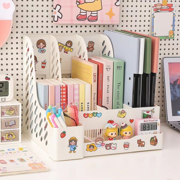 Free A4 sticker A4 paper storage box A4 file book storage box with multiple compartments C158