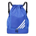 Drawstring Soccer Carrying Bag Portable Swimming Bag Elastic Waterproof Adjustable Shoulder Strap Durable for Training Equipment. 