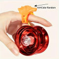 Professional Yoyo - High-Speed Metal Spinner with Cnc Top & Finger Guard for Competitive Play, Mixed Colors, Cover. 