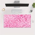 1pc, Pink Leopard Print Glitter, HD Printed Desk Mat, Multifunctional XXL Mouse Pad, Keyboard Gaming Mouse Pad, Office Computer. 