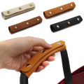 2 Pieces Leather Luggage Handle Wraps Handbag Handle Grip Protectors, Soft Purse Strap Cover Pad with Brass Clasps.