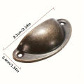 10 pcs, Rustic Chic Antique Style Recessed Metal Pull Handles - Ergonomic Grip, Easy Installation, Painted Finish.