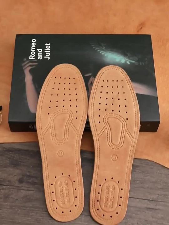 1 Pair Cowhide Insoles For Shoes Men Comfortable Deodorant Casual Leather Insole Feet Quality Genuine Leather Flats Shoe Sole