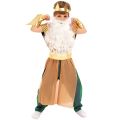 2025 New Kids Golden Greek Mythology  God King of The Sea Halloween Costume Poseidon Costume for Boys. 