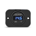 Digital Voltage Meter DC 12-24V Waterproof Round Meter Car Voltmeter with LED Digital Display Panel for Car Motorcycle Boat RV. 