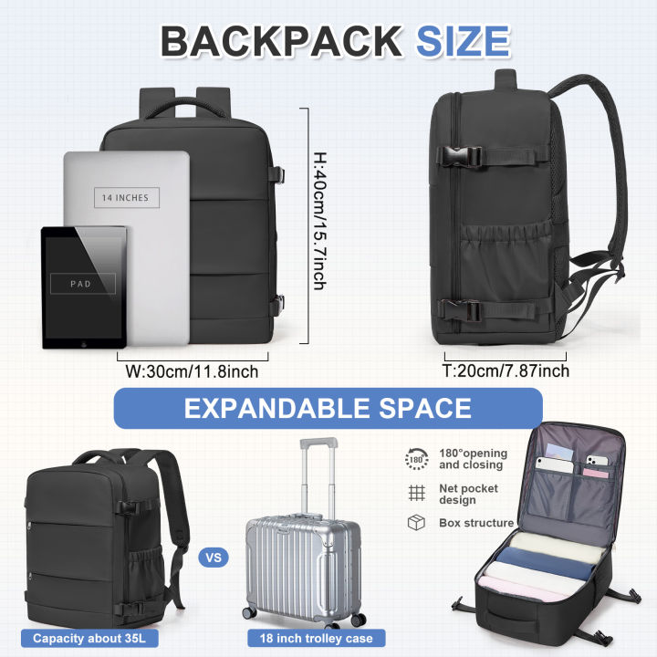 Ryanair%2040x30x20%20Travel%20Backpack%20Short%20Distance%20Business%20Travel%20Bag%20Wiz%20Air%20Cabin%20Bag%2015.6"%20Laptop%20Bag,%20Leisure%20Couples%20Backpack%20-%20Image%202