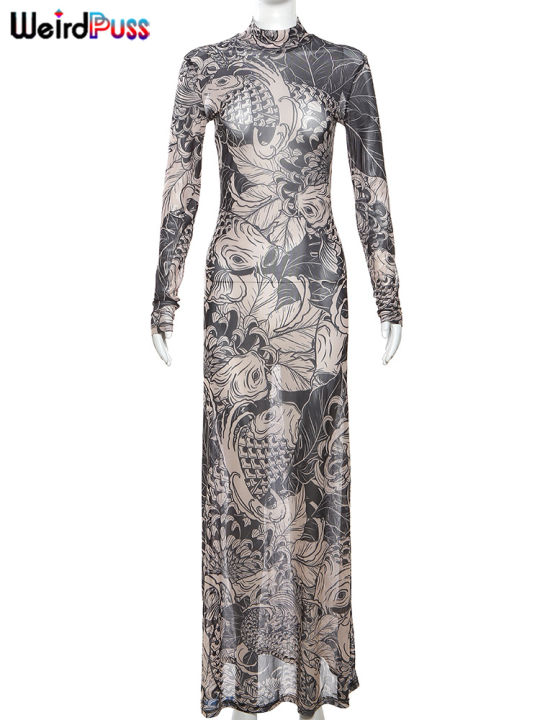 Weird%20Puss%20Mesh%20Print%20Women%20Maxi%20Dress%20Turtleneck%20Full%20Sleeve%20Bodycon%20Autumn%20Trendy%20Hipsters%20High%20Street%20Party%20Y2K%20Attirewear%20-%20Image%207