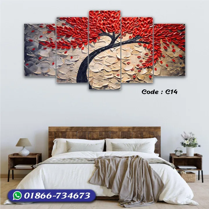5Pcs%20In%201%20Set%20Wall%20Canvas%20Art%20Ready%20to%20Hang%20for%20Living%20Room%20or%20Bedroom%20Home%20Decoration%20On%20Wall%20Canvas%20Painting%20Wall%20-%20Image%204