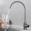 Kitchen Faucet 304 Stainless Steel Water Direct Drinking Pure Water Dispenser Rotatable Sit-stand 4 Points Single Cold Faucet pen gpt. 