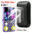 For R36 Ultra game console storage bag EVA hard shell anti pressure waterproof bag anti scratch screen protector silicone case. 