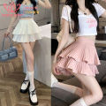 Women sexy Korean high waist pleated skirt. 
