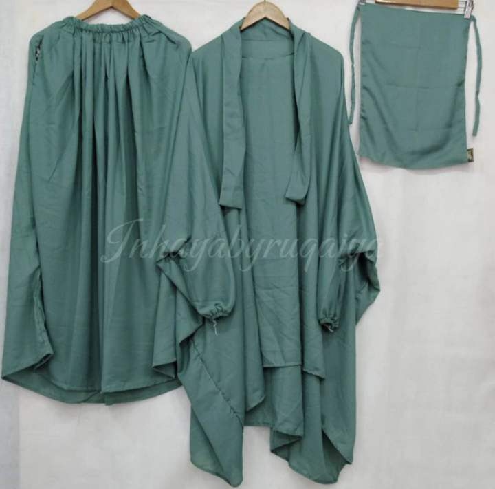 3 piece Jilbab set New colors available ( Scarf, Skirt, Niqab ) or colors bhe mil jaingay