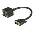 DVI Y Splitter Cable, Digital Monitors (DVI-D Male to 2x Female), 1-ft.. 