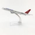 Turkish Airlines B777 Diecast Airplane Model 16cm | 1:400 Metal Aircraft Model Toy | Premium Decoration & Collectible. 
