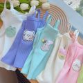 Baby Girls T-shirts for Kids Summer Sleeveless Knitted Tops Vest Outfits Girls Cute Halter Tops Tees Children Clothing 1-12 Year. 