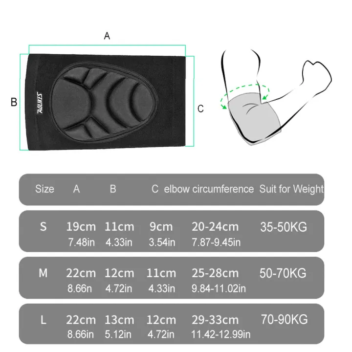 AOLIKES%201Pair%20Elbow%20Pads%20Elbow%20Protector%20Volleyball%20Sponge%20Support%20Compression%20Elbow%20Braces%20for%20Basketball%20Tennis%20Football%20-%20Image%202