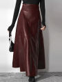 ZANZEA Women's PU Leather Maxi Skirt 2025 Autumn Elegant OL Long Saias Fashion Solid Mujer Faldas Casual High Waist Zipper Jupe. 