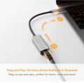 1000M USB C to Ethernet Adapter for Switch Macbook Pro Air Mini XPS 13/15 USB-C to Gigabite network cable.