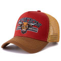 Unisex Summer Breathable Mesh Trucker Hat Bulls Head Pattern Baseball Cap Adjustable Snapback Hats For Men And Women. 