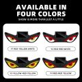 Solar Powered Car Neon Light Wireless Cool DEMON EYE Led Ambient Light Suction Cup USB Rechargeable Atmosphere Breathing Lamp. 