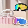 Swimming Goggles Big Frame Swimming Goggles Big Frame HD Wide View Anti-Fog UV Protection Swimming Goggles for Adults No Leaking. 