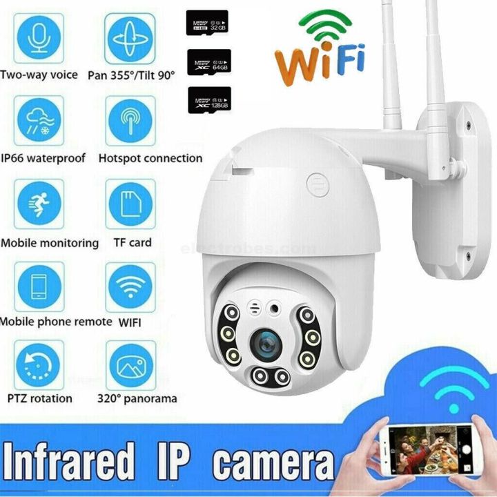 WIFI%20Outdoor%20HD%20Wireless%20Waterproof%20IP%20Security%20Camera%20with%20Adapter%20-%20Image%204
