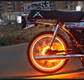 "Premium Multi-Color LED Rim & Hub Strip Light for All Bikes | Stylish & Waterproof Tyre Hub Light for 70cc, 125cc & Heavy Bikes | Flashing Glow Neon Ring for Rims". 