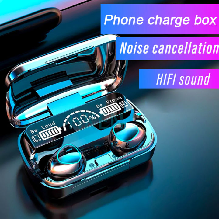 #M10 TWS Wireless Bluetooth Headset with Charging Case Noise Cancelling Earbuds with Mic Wireless Headphones Bluetooth Earphones