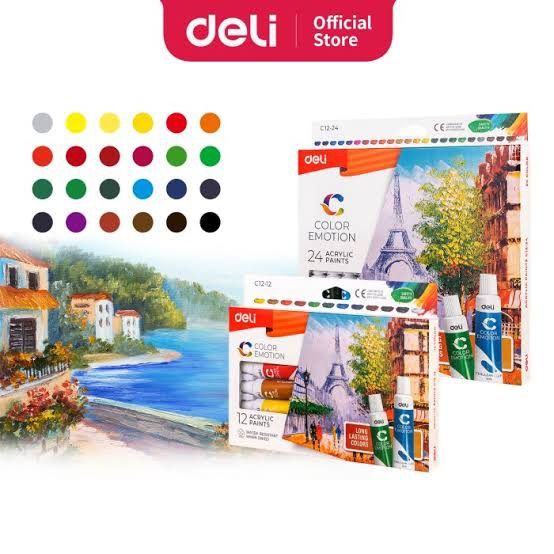 Acrylic paints 12 colors / Acrylic color / color emotion