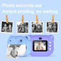 Kids Instant Print Camera Kids Camera 1080P Digital Camera with Dual Lens 2 Inch Screen Built-in Battery Picture Frames Thermal Printing Paper. 