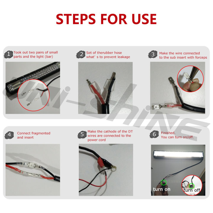 UNISHINE%20LED%20Light%20Bar%203M%20Wiring%20Harness%20Kit%20Universal%20LED%20Wiring%20Harness%20IP69%20For%20Auto%20UTV%20ATV%20Offroad%20Boat%20120inch%2012V%2024v%20-%20Image%202