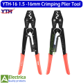 YTH-16 Ratchet Crimping Tools Crimping Pliers Cable 1.5-16mm Multifunction Clamps Terminal Electrician Tool Pliers by Electrica. 