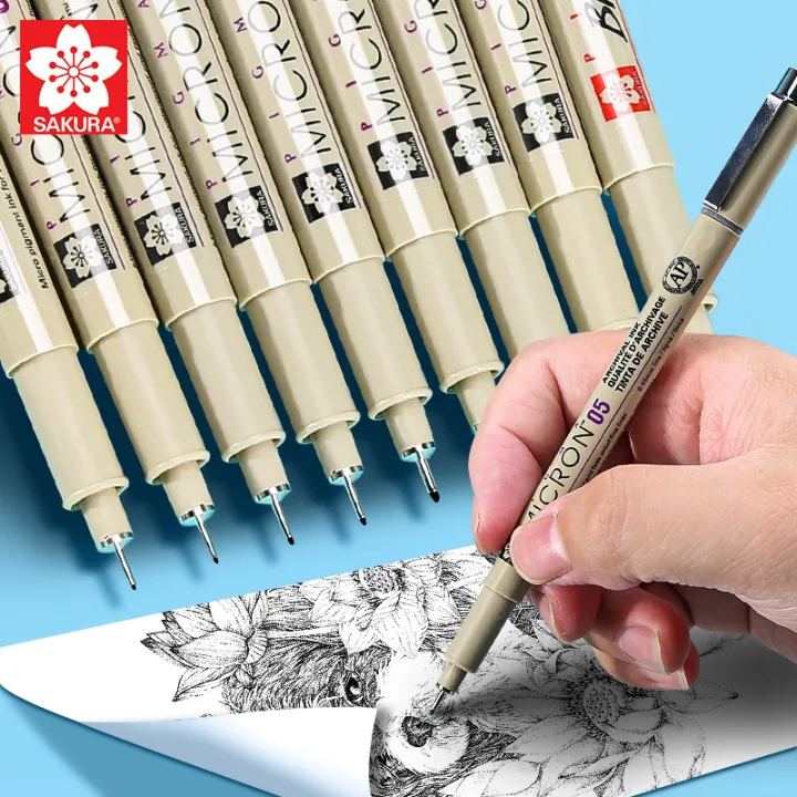 1PC SAKURA Pigma Micron Fineliner Pens - Archival Black Ink Pens - for ...
