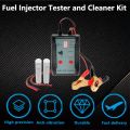 Upgraded Fuel Injector Tester & DIY Cleaning Tool - Test Two Injectors Simultaneously 8 Pulse Power Drive Modefuel Injector Test. 