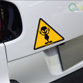 Victory Alien Sticker Paper Flower Area 51 Logo Triangle Warning Sign Reflective Car Sticker Trendy Graffiti Sticker. 