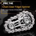 Sprockets Hand Roller Fidget Chain Toys, Metal Dual-Gear Chain Fidget Spinner - Precision Machined Stress Relief Focus Toy. 