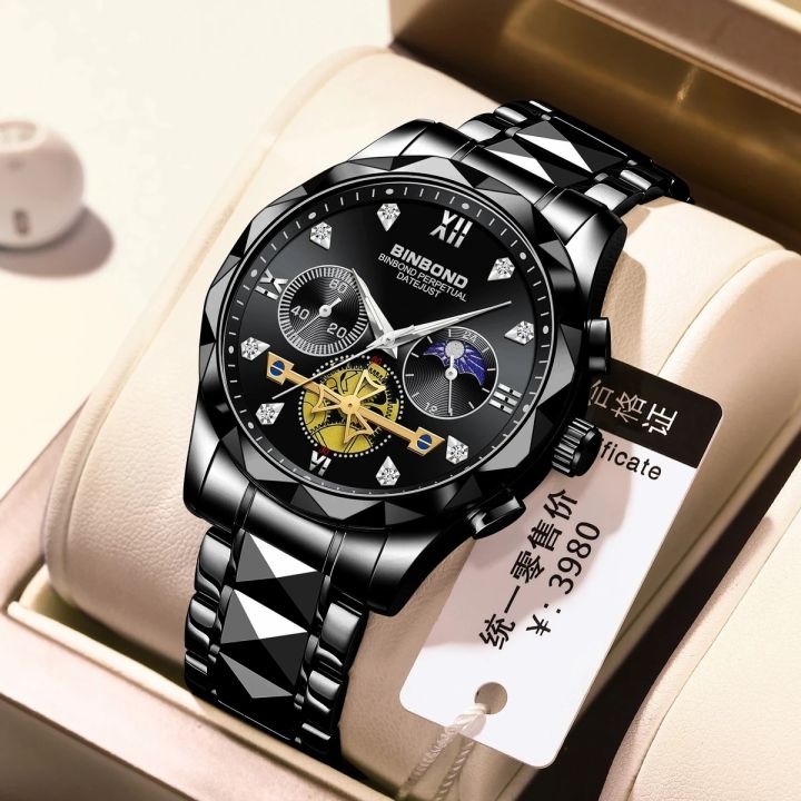 BINBOND Chronograph Watch | Full Black Colour Watch For Man