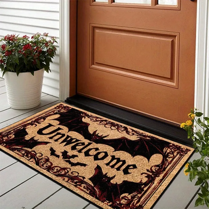 VIKAMA%20Halloween%20Carpet%20Bat%20Unwelcome%20Personality%20Carpet%20Door%20Mat%20Non-Slip%20Floor%20Mat%20Dark%20Series%20Outdoor%20Carpet%20Home%20Decoration%20-%20Image%203